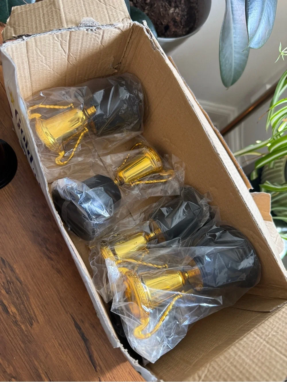 Gold Award Trophy Cups - Classic Gold and Black 6 pieces